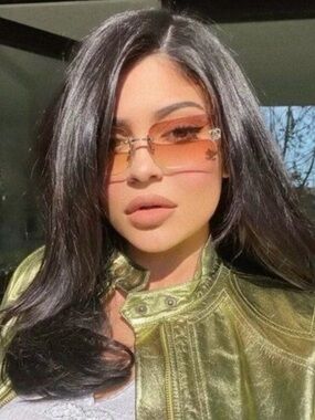 RARE Chanel Vintage Sunglasses Rhinestone CC Logo Rimless Gradient Gold